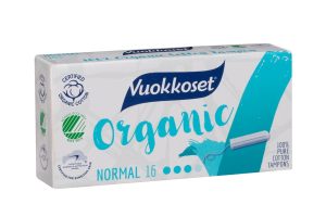 טמפונים מכותנה אורגנית נורמל | Vuokkoset