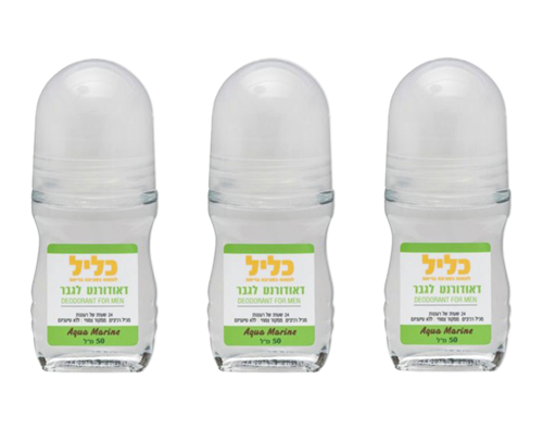 שלישיית דאודורנט טבעי לגבר (ירוק) ללא אלומיניום- Aqua Marine